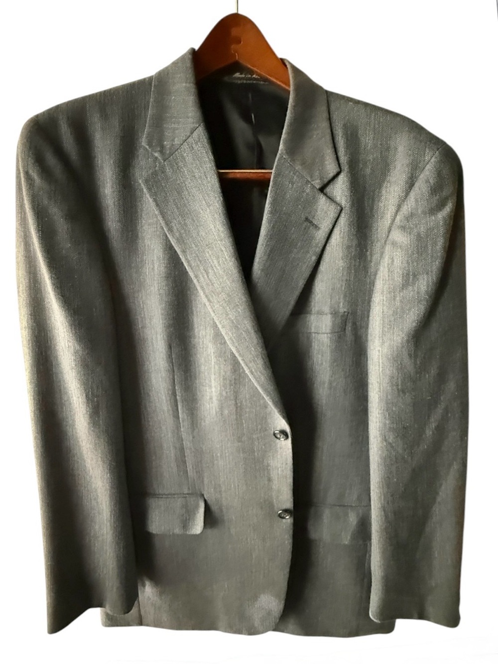 Vintage-Club Room Men's Light Gray Two-Button Sport Coat